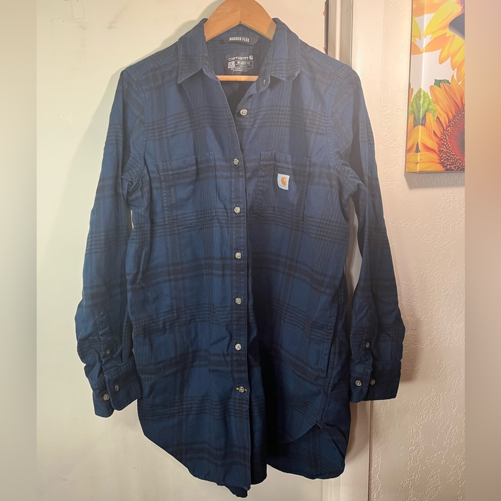Carhartt Blue Plaid Men's Shirt
